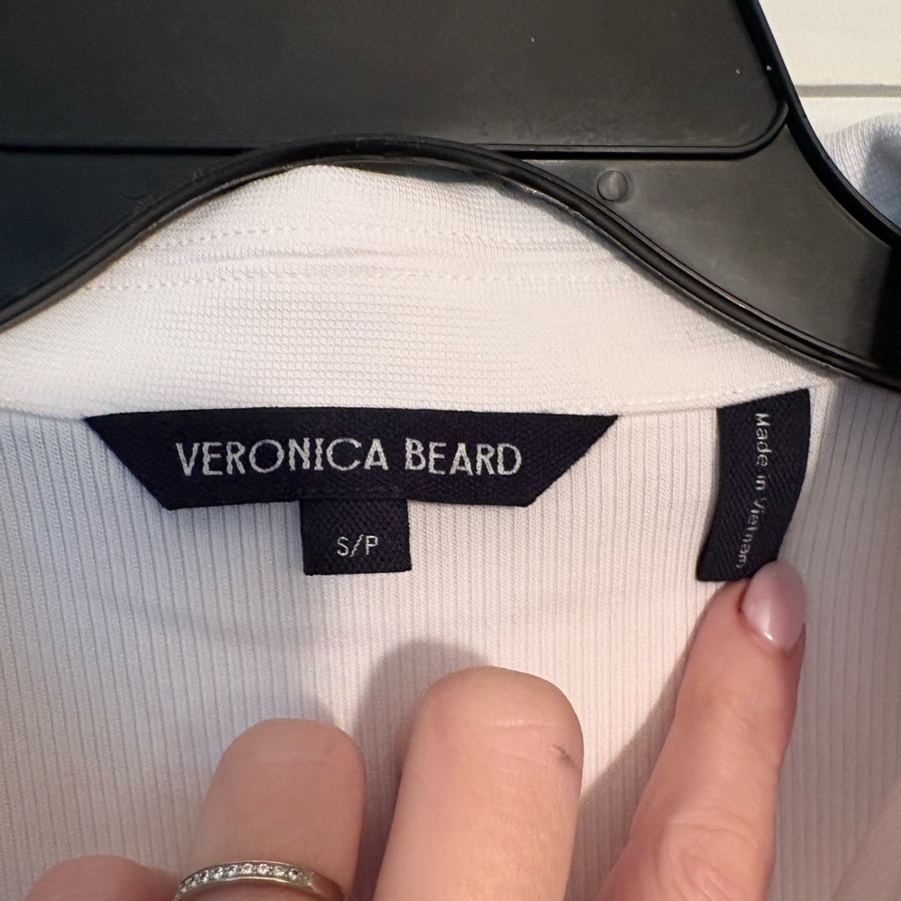 NWOT Veronica Beard Kearney Open Collar Polo Shirt - Picture 8 of 13